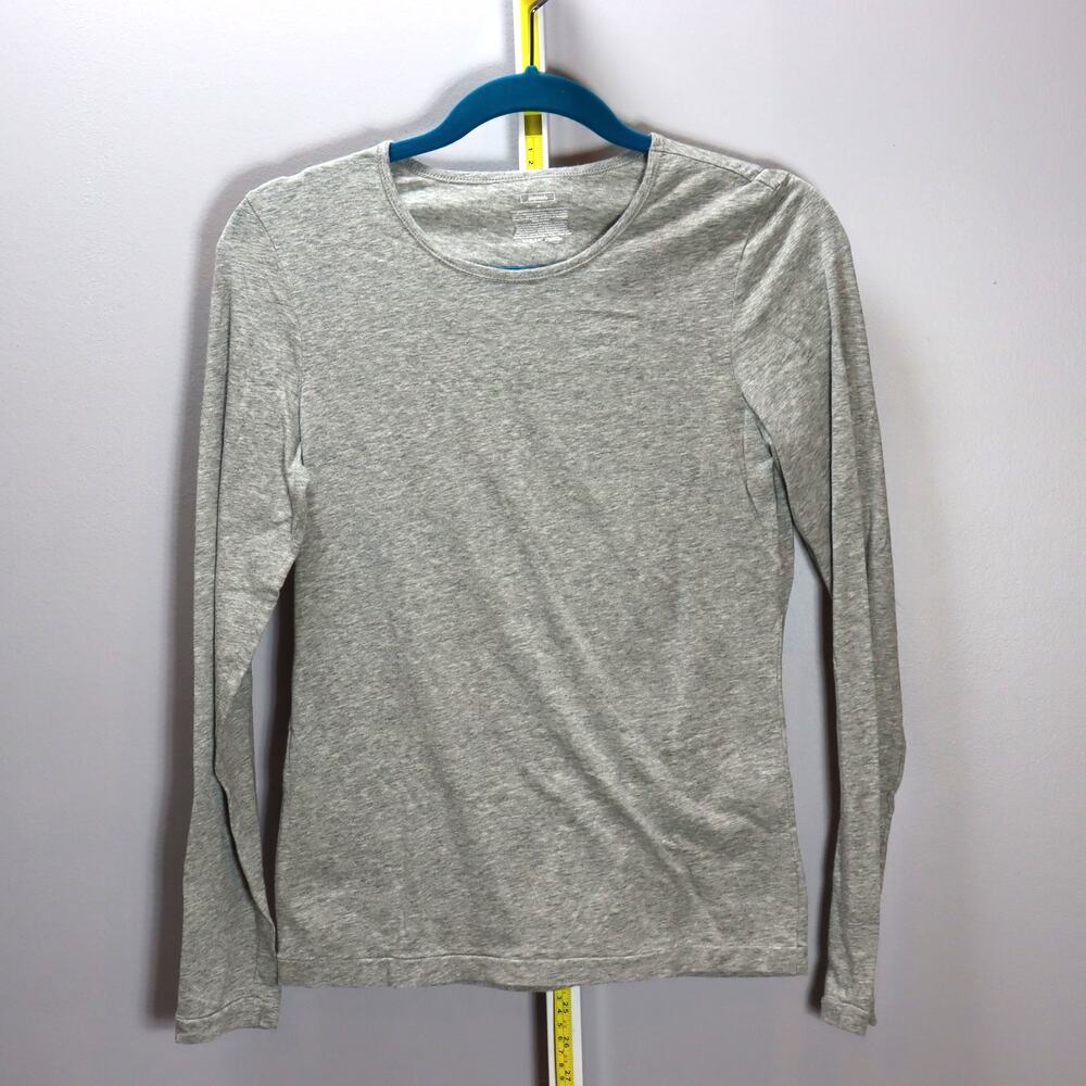 GapBody Favorite Long Sleeve Tee Heather Gray Stretch Top Smallf‎